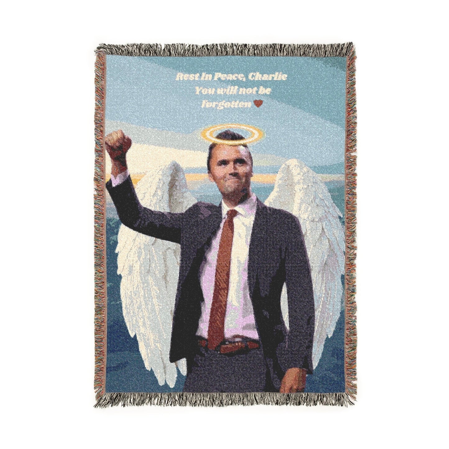 Inspirational Woven Blanket, Cozy Home Decor, Gift for Friend, Motivational Throw, Funny Blanket, Angel Art Blanket, Home Comfort